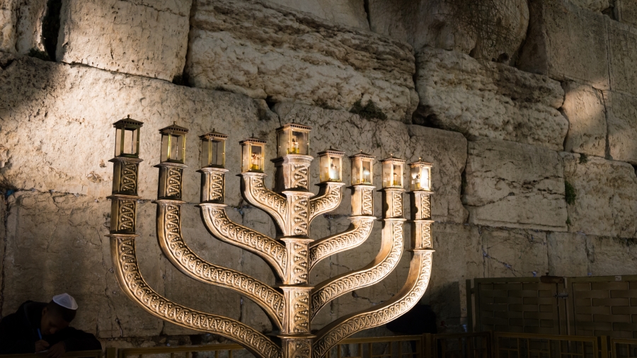 Hanukkah celebrations in Jerusalem, Israel