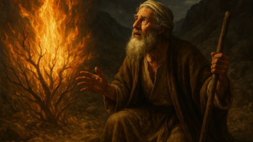 Moshe en el Monte Sinai