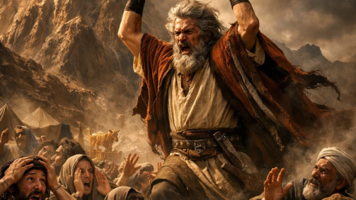 Moises quiebra las Tablas